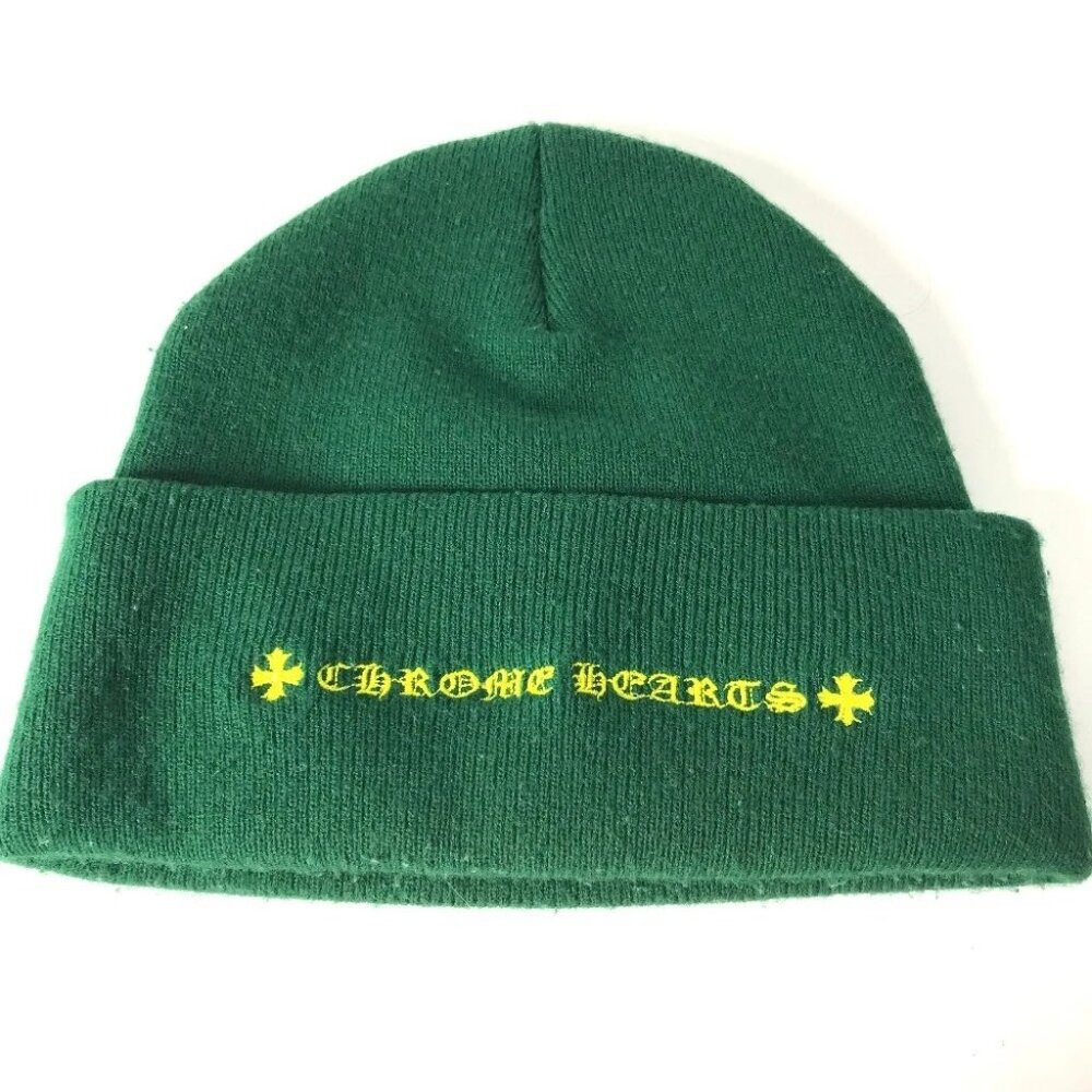 CHROME HEARTS Matty Boy beanie hat knit hat knit cap Knit hat acrylic Green - Picture 6 of 10